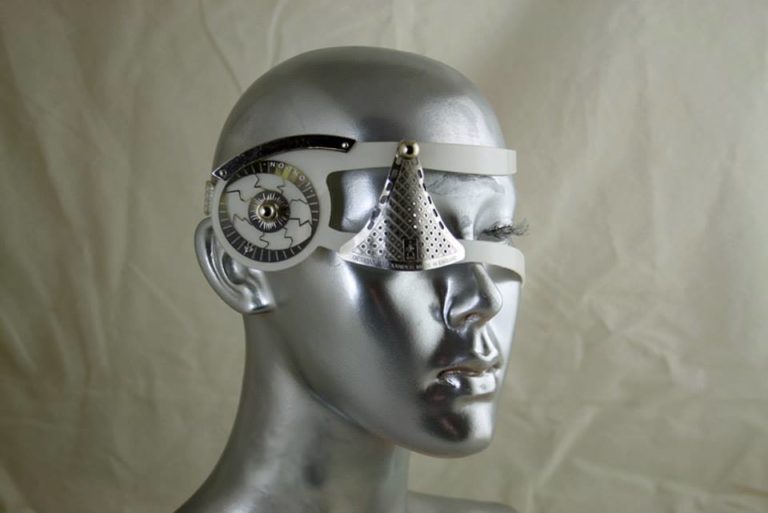 modern steampunk eye patch monocle facial accessory Hi Tek