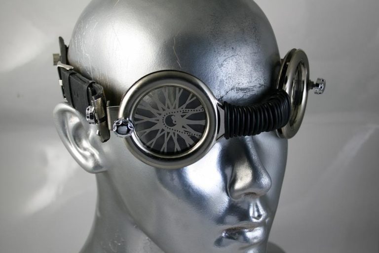 motorcycle aviator retro futuristic Steampunk Goggles mask Hi Tek