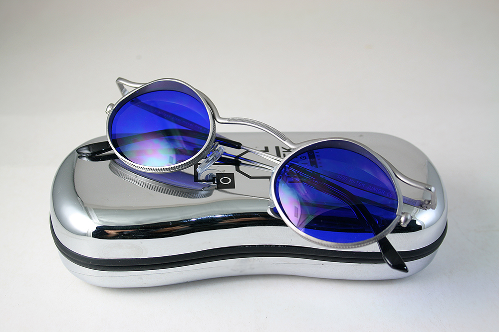 aviator goggle sunglasses for men with blue lenses Hi Tek model-2525