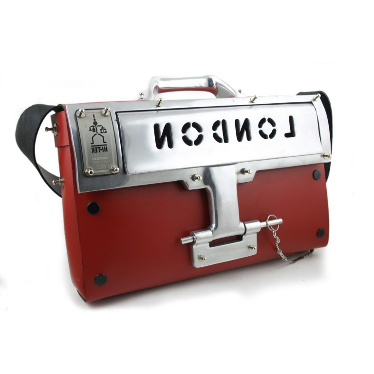 red shoulder bag