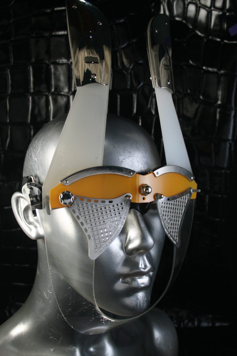 handmade futuristic modern steampunk unusual eye wear mask Hi Tek - Image 4