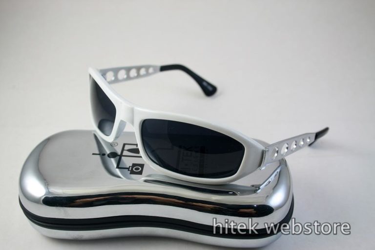 white goggles sunglasses metal temples black lens Hi Tek - Image 4