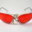 red lens goggle sunglasses