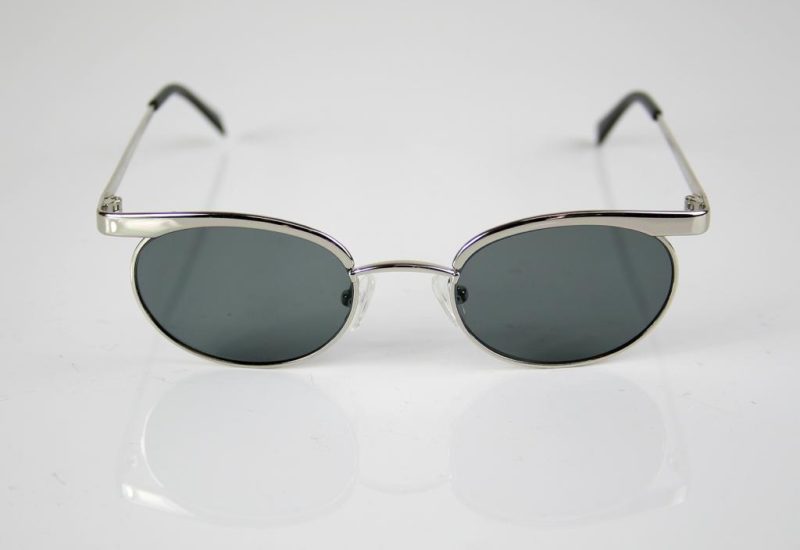 oval sunglasses silver metal retro Goth Steampunk style - Hi Tek Webstore