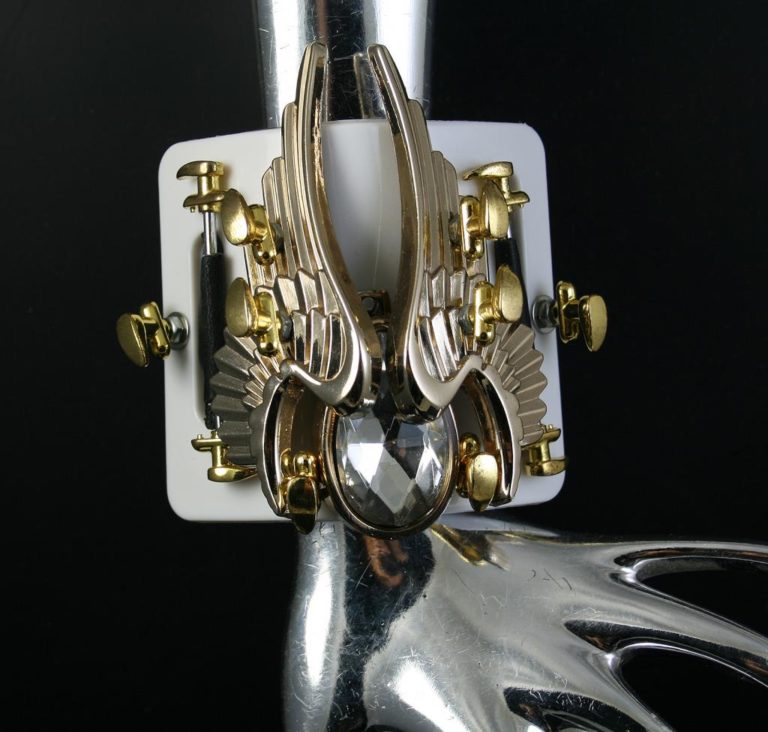 unusual wearable art 3D handmade Steampunk jewelry cuff bracelet  Hi Tek HTCUB016