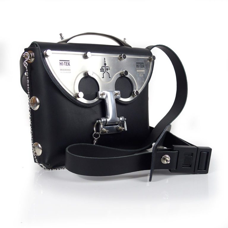 black leather crossbody bag