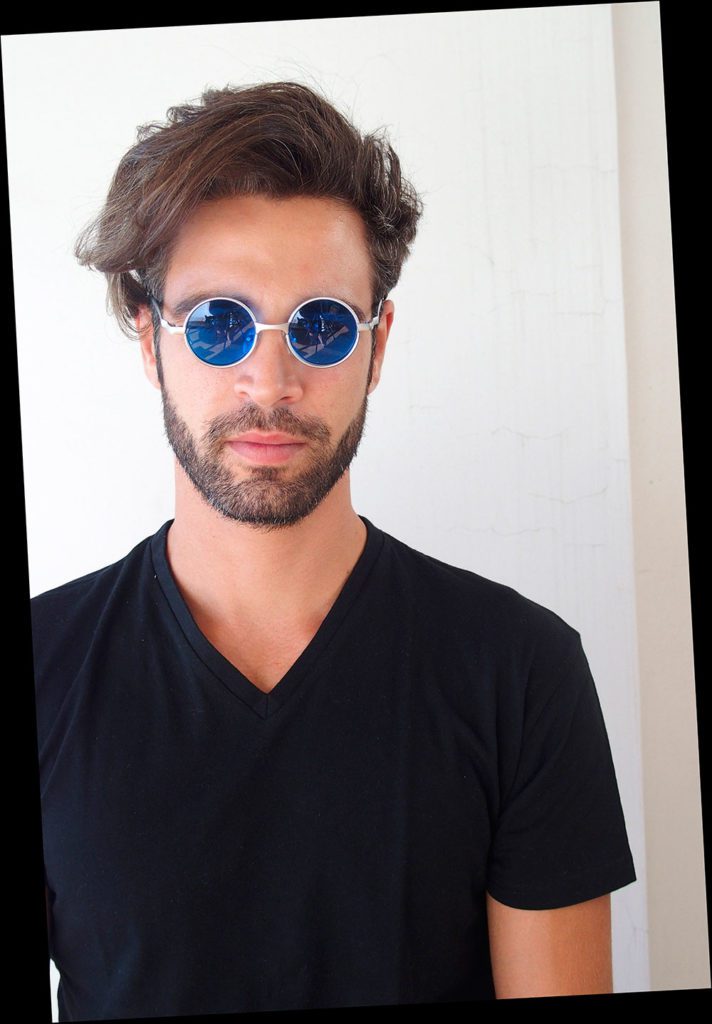 small round silver sunglasses
