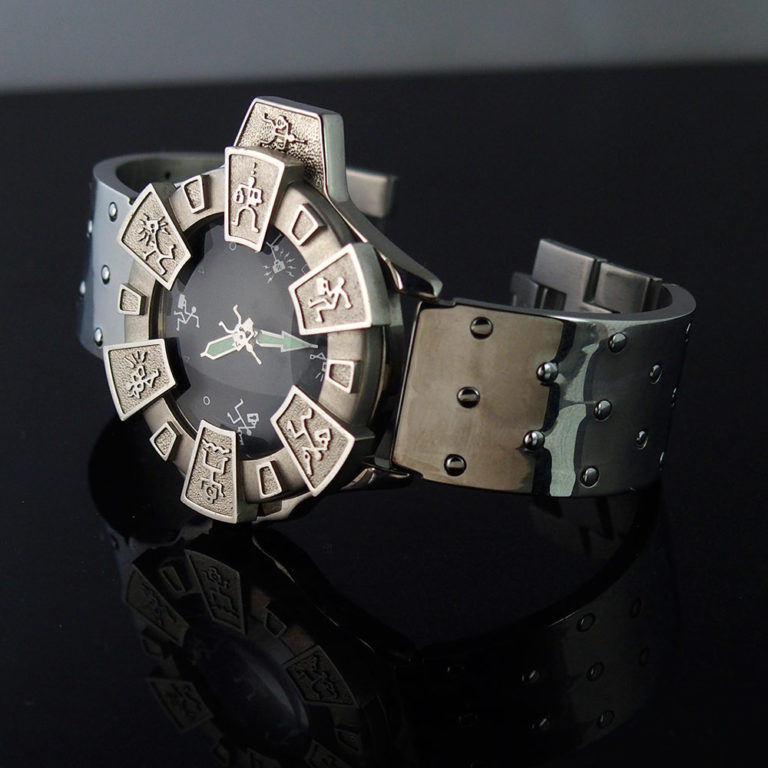 vintage unisex wrist watch futuristic Sci Fi Cyber Goth Cyber Punk style unusual