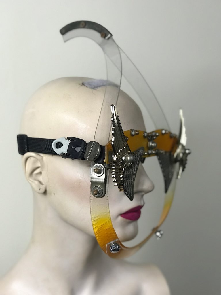 handmade futuristic modern steampunk unusual eye wear mask Hi Tek - Image 4