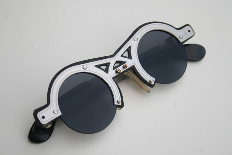 Hi Tek round silver metal sunglasses cult-14 unusual unique