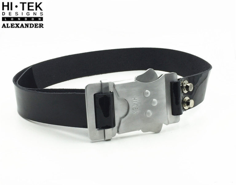 black leather belt
