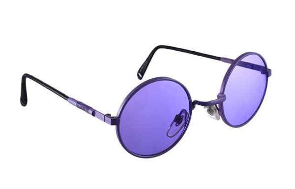 round purple sunglasses