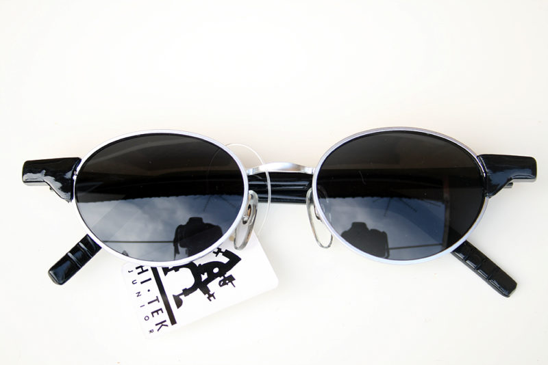 Hi Tek Vintage Black Oval Sunglasses Goth Steampunk Ht Ret 9105 Hi