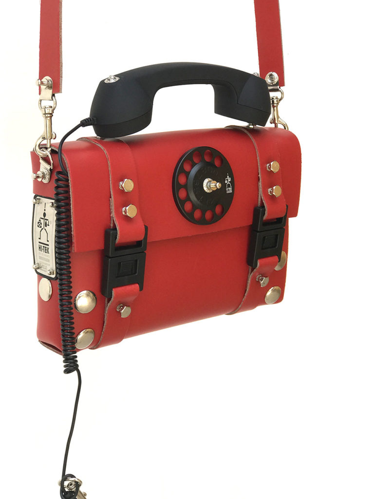 red shoulder bag