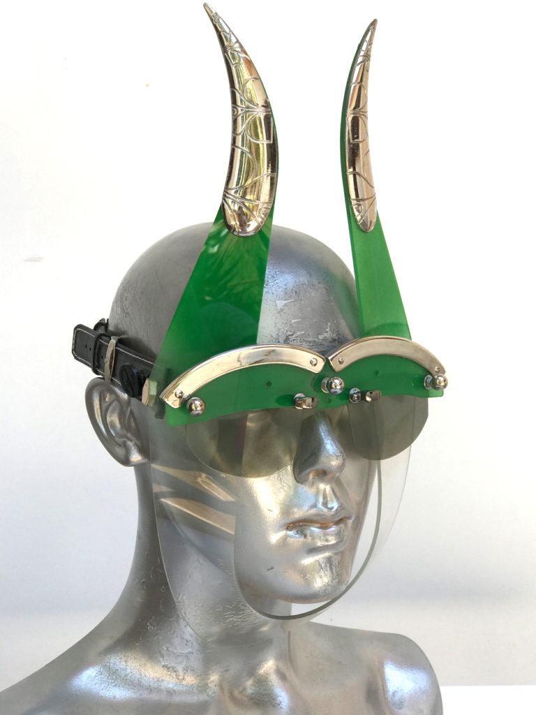 handmade futuristic modern steampunk unusual eye wear mask Hi Tek - Image 3