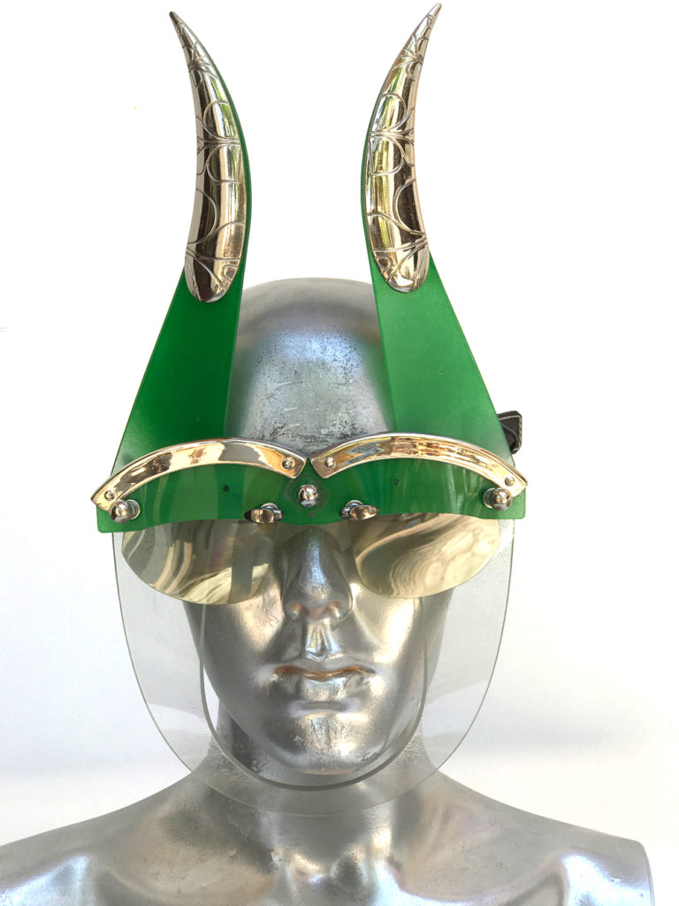 handmade futuristic modern steampunk unusual eye wear mask Hi Tek - Image 4