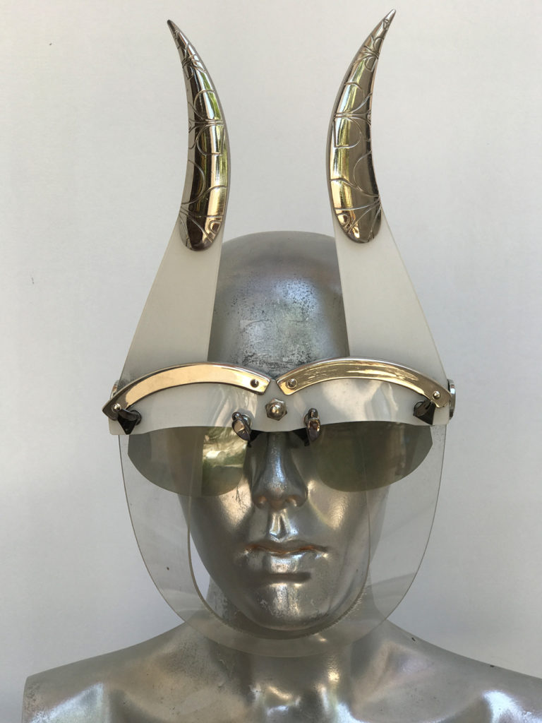 white mask with horns