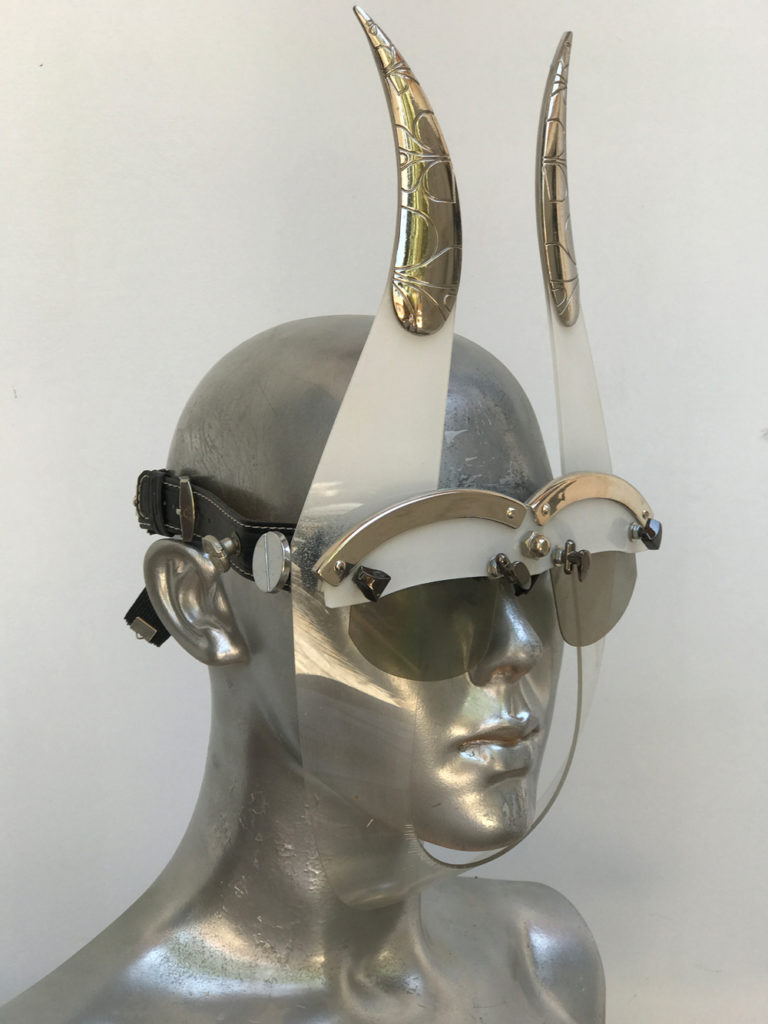 handmade futuristic modern steampunk unusual eye wear mask Hi Tek - Image 2