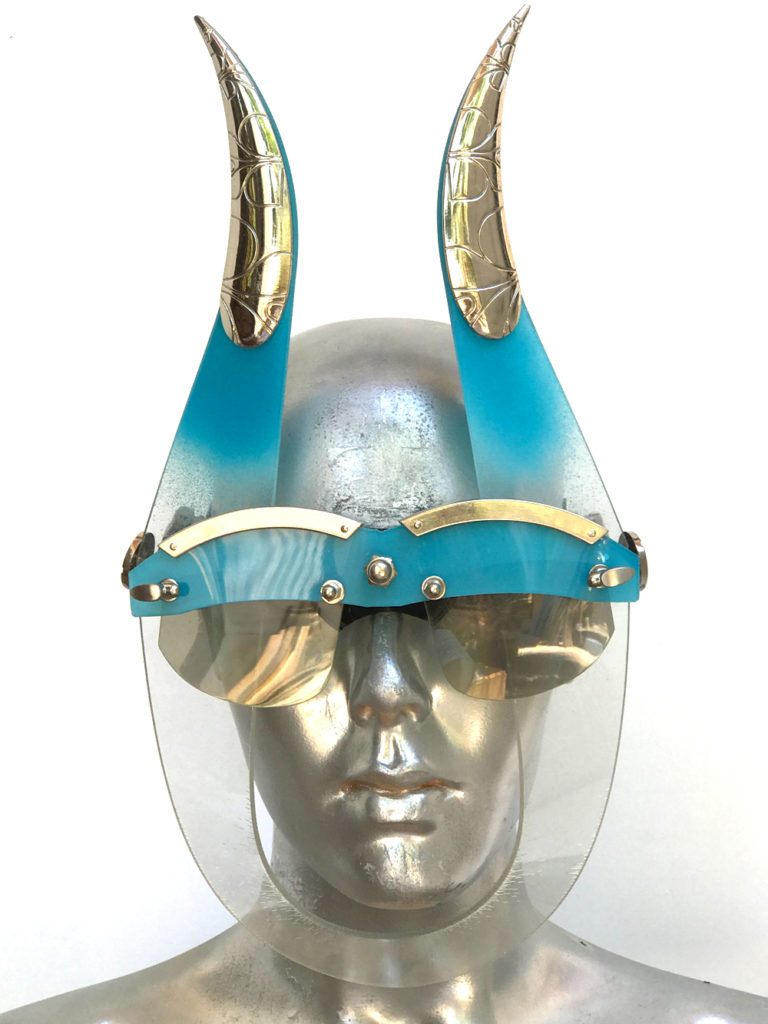 Mask with horns, styling , video shoot Burning Man Festival