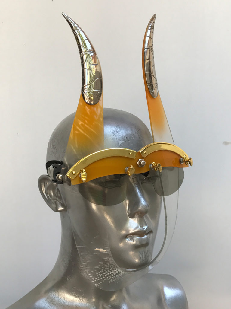 handmade futuristic modern steampunk unusual eye wear mask Hi Tek
