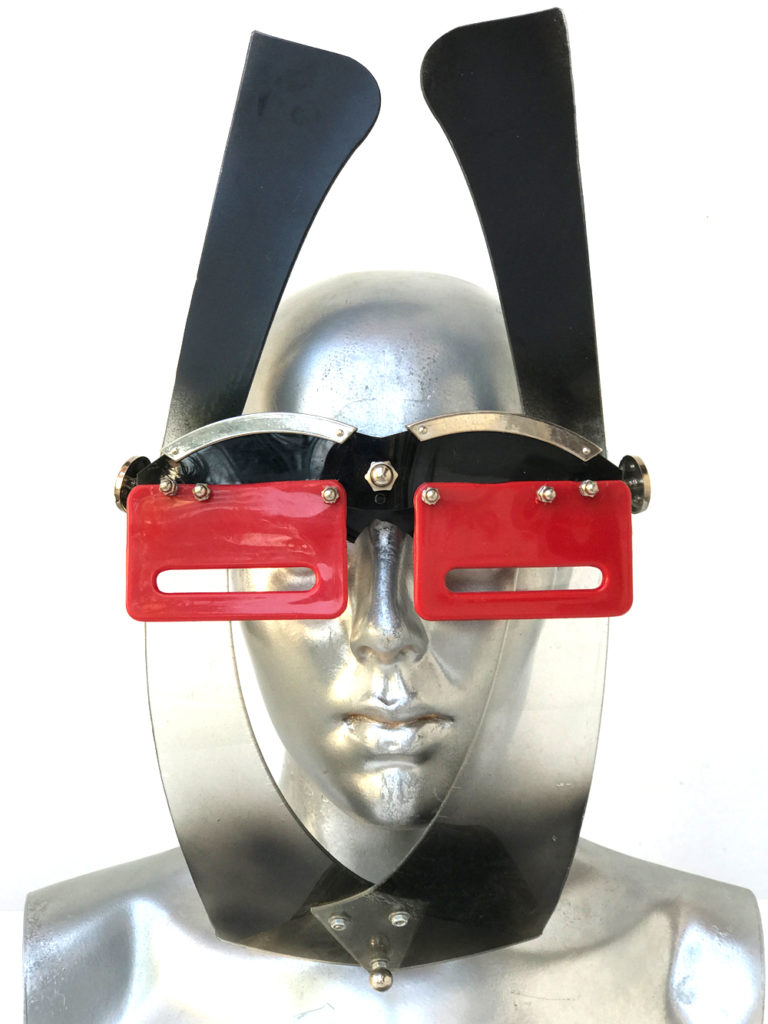 handmade futuristic modern steampunk unusual eye wear mask Hi Tek