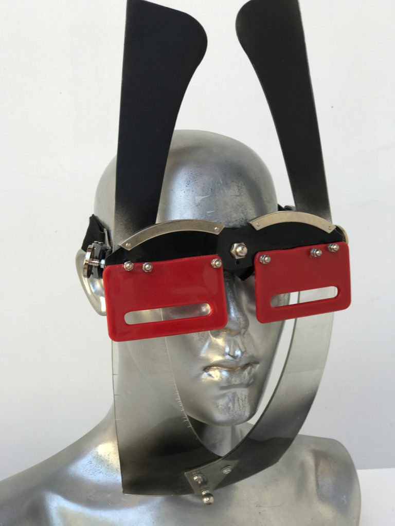 handmade futuristic modern steampunk unusual eye wear mask Hi Tek - Image 2