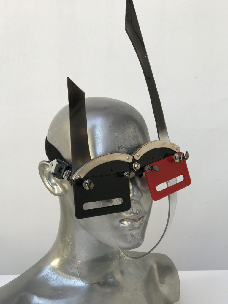 handmade futuristic modern steampunk unusual eye wear mask Hi Tek - Image 2