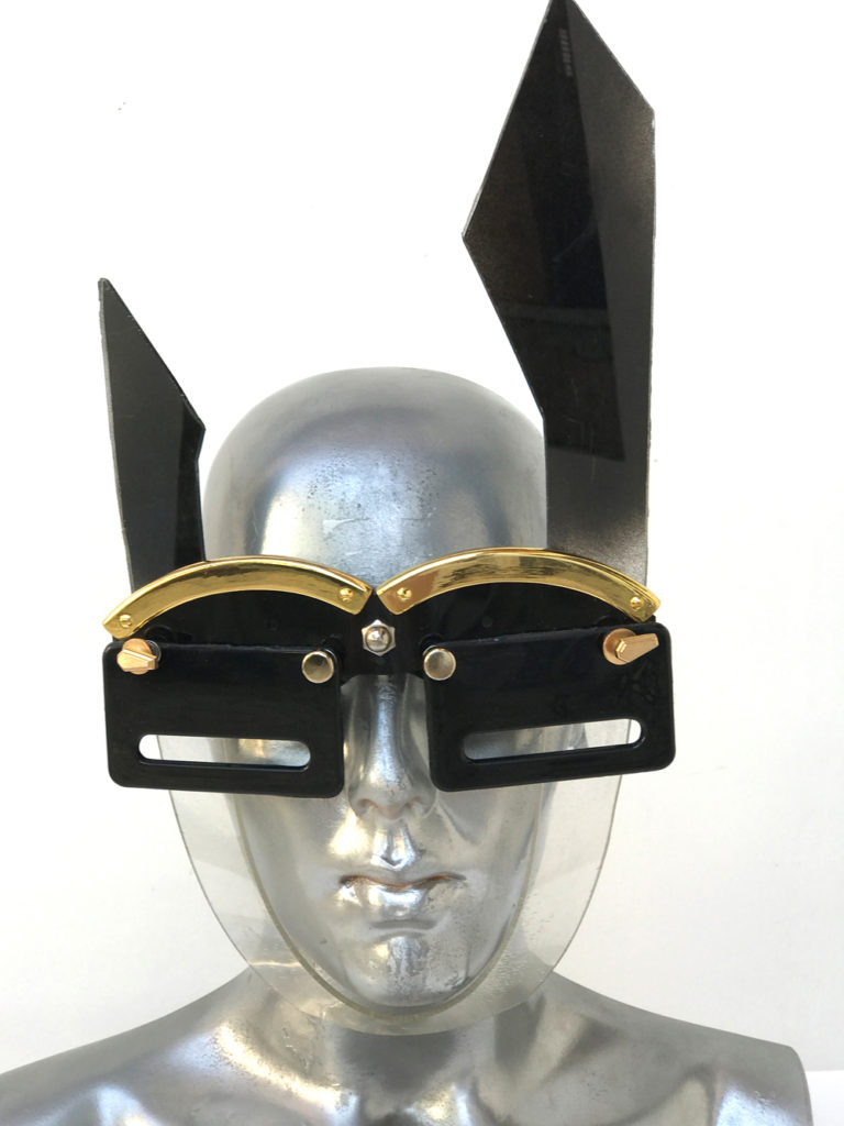 handmade futuristic modern steampunk unusual eye wear mask Hi Tek