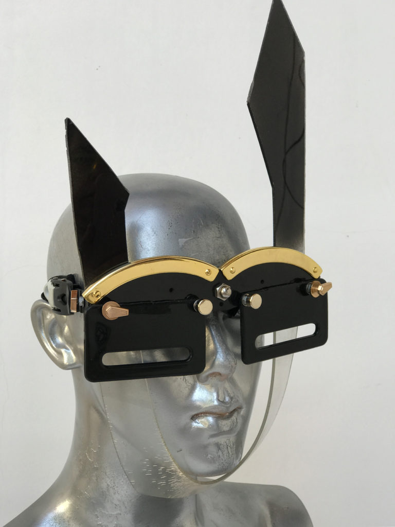 handmade futuristic modern steampunk unusual eye wear mask Hi Tek - Image 3