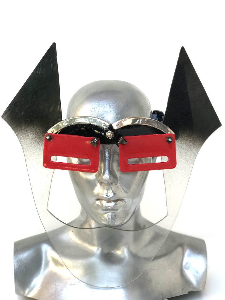 handmade futuristic modern steampunk unusual eye wear mask Hi Tek