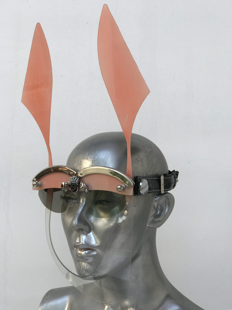 pink mask with ears futuristic modern steampunk unusual eye wear  Hi Tek - Image 2