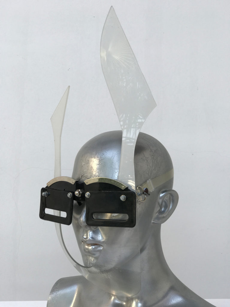 handmade futuristic modern steampunk unusual eye wear mask Hi Tek - Image 2