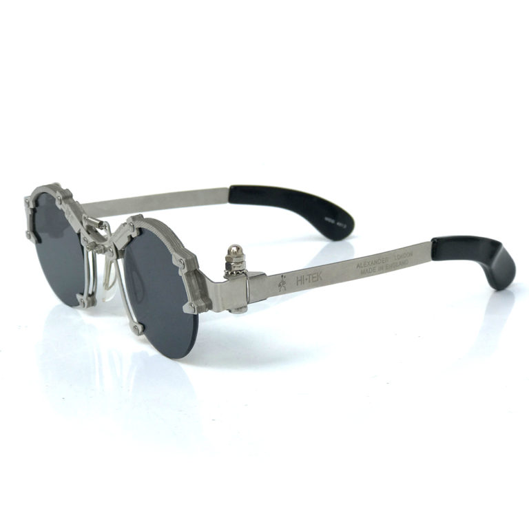 round handmade sunglasses in stainless steel industrial steampunk style HT-cult-8b - Image 3