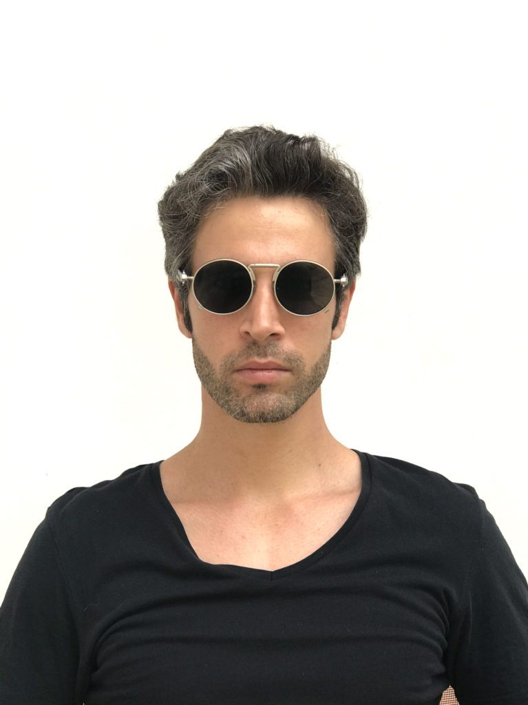 round silver metal sunglasses