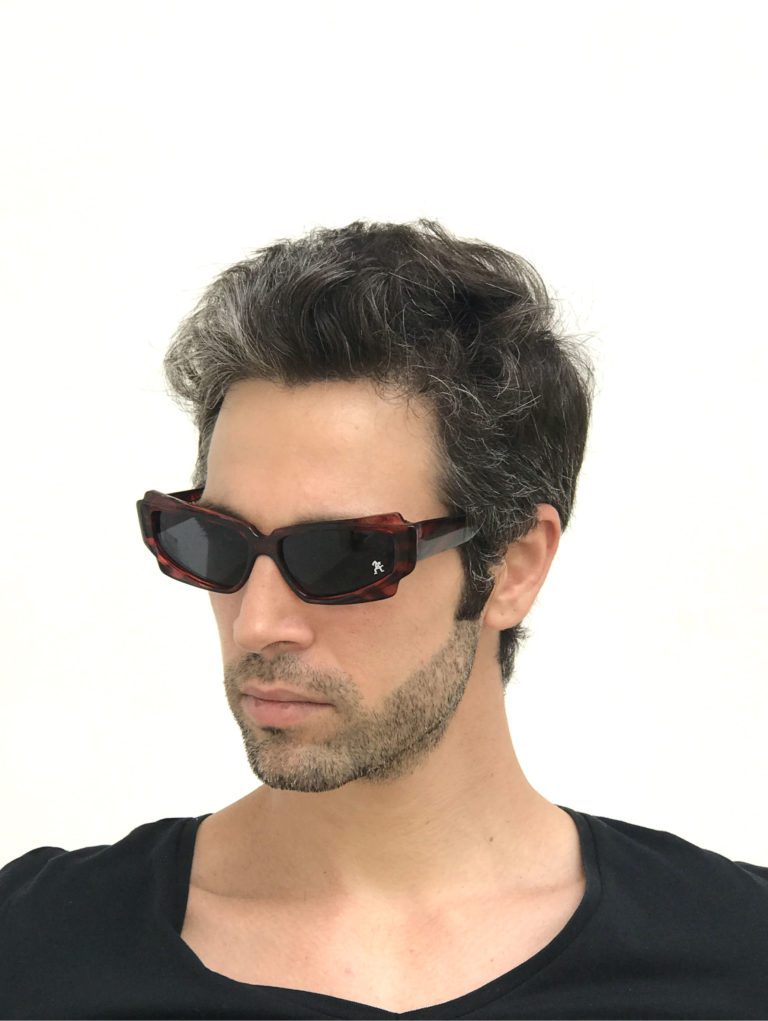 retro tortoise oblong sunglasses