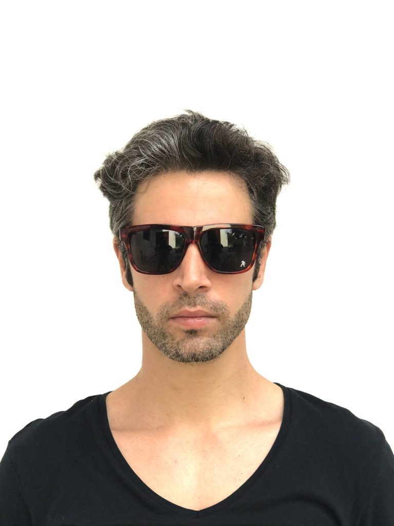 rectangle tortoise retro sunglasses flat top Hi Tek HT-92111 - Image 2