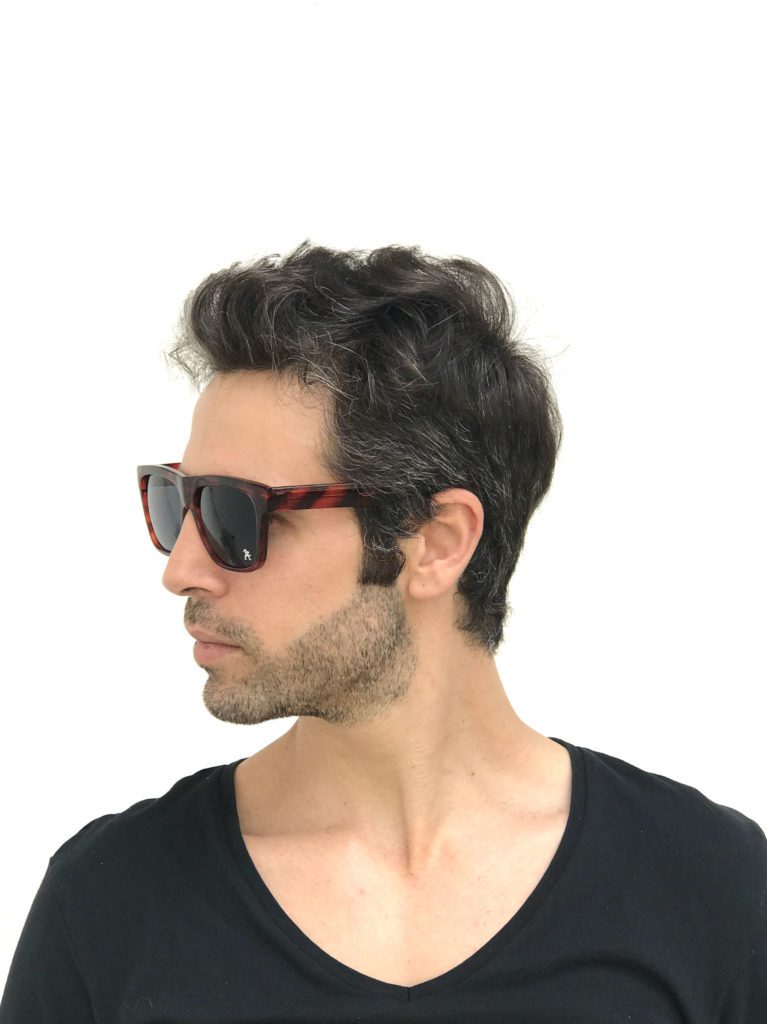 rectangle tortoise retro sunglasses flat top Hi Tek HT-92111 - Image 3