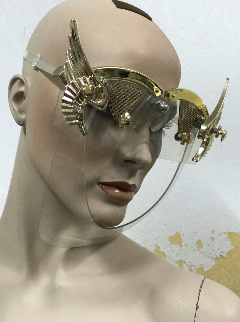 eyewear mask with wings, gold angel wings Hi Tek - Image 2