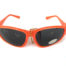 neon red goggle sunglasses