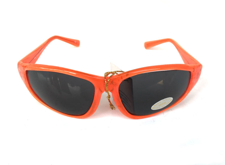 neon red goggle sunglasses