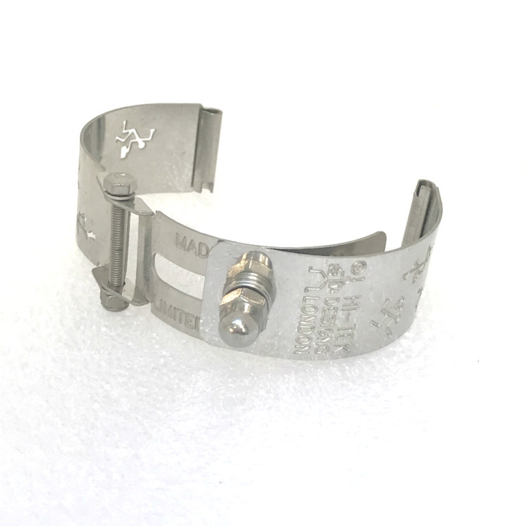 Ht Tek Alexander stainless steel watch strap unusual unique logos - Image 2