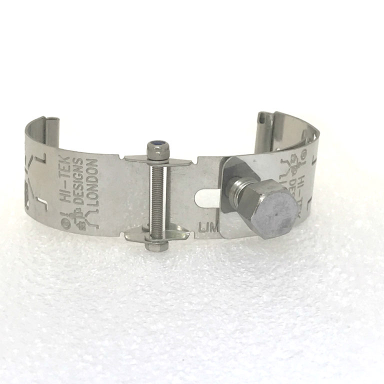 Ht Tek Alexander stainless steel watch strap unusual unique large logo - Image 2
