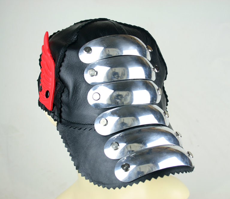 black leather baseball cap HI TEK unusual unique - Image 2