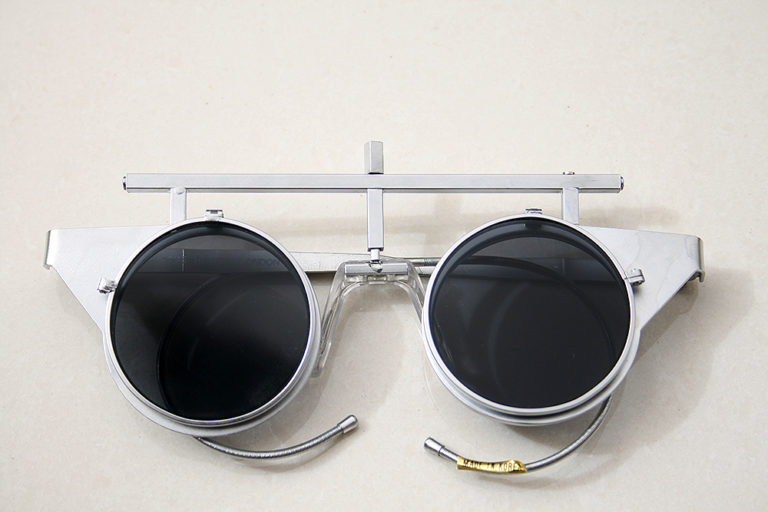 unisex flip up silver metal sunglasses goggles Steampunk wearable art performing artist styling video shoot unusal eyewear - Image 4