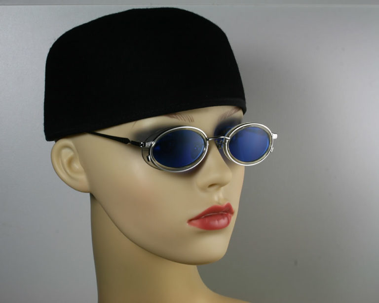 black wool felt cap hat fez Hi Tek