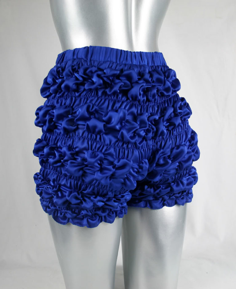blue ruffle satin pants knickers modern Victorian bloomers Burlesque HI TEK - Image 2
