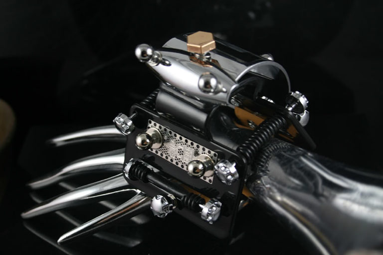 Handmade Steampunk retro futuristic cuff watch Hi Tek HTSTW050 - Image 3