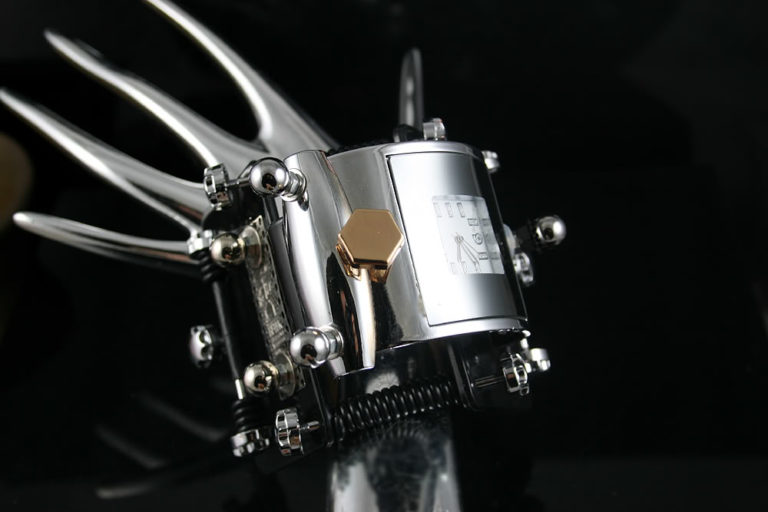 Handmade Steampunk retro futuristic cuff watch Hi Tek HTSTW050 - Image 2