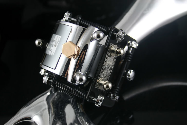 Handmade Steampunk retro futuristic cuff watch Hi Tek HTSTW050 - Image 5