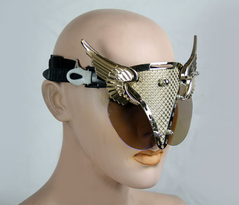 handmade futuristic modern steampunk unusual eye wear mask Hi Tek - Image 2